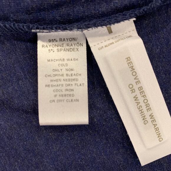 NWT LOFT Navy Tie-Back Sleeveless Nautical Swing Dress - SIZE XS - Picture 10 of 10